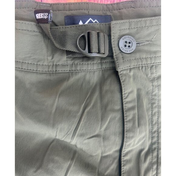 REI Co-Op Mens Convertible Cargo Pants 40 X 32 Olive Green Nylon Blend - Picture 3 of 8